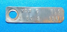 1978 Lincoln Mark V Coupe Original 9 Rear End Axle Tag 2.501