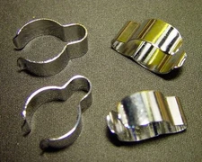 BSA, Norton, Triumph, OIF, (4) CHROME, OEM, 7/8" Handlebar Wiring Clips