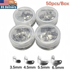 50Pcs Dental Matrix Bands Sectional Contoured Matrices Refill Fit Palodent V3