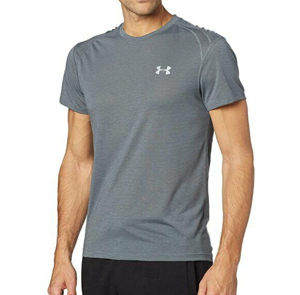 Мужская футболка Under Armour Sz 2XL Streaker 20 для бега с коротким рукавом - серый XXL 4590₽