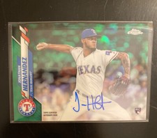 2020 Topps Chrome Jonathan Hernandez *RA-JH* Green Refractor Auto RC 42/99