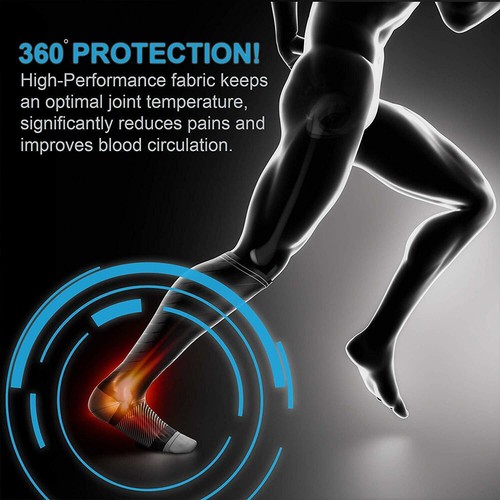 1/2 Pairs Copper Compression Stockings Anti-Fatigue Varicose Sports Vein Socks - Picture 7 of 21