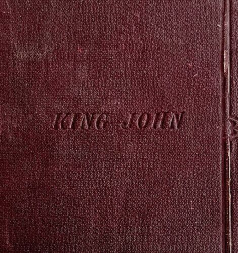 King John William Shakespeare 1894 Victorian PB Play Book Literature E39