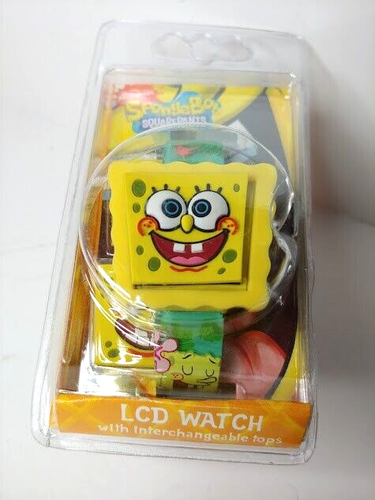 Bob Esponja Pantalones Cuadrados LCD Reloj Nickelodeon Intercambiable Tops 2009 NUEVO - Imagen 8 de 8