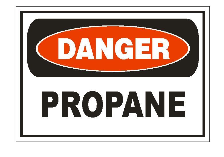 Danger Propane Sticker Safety Sign Decal Label D869