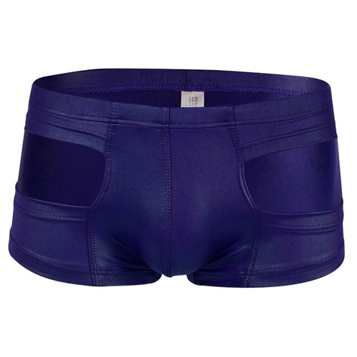 Para hombre Wetlook Cuero Sintético Look Boxer Traje de baño Prendas para club nocturno Pantalones cortos 3 colores - Imagen 13 de 14
