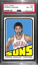 1972 Topps #30 CONNIE HAWKINS PSA 8 HOF