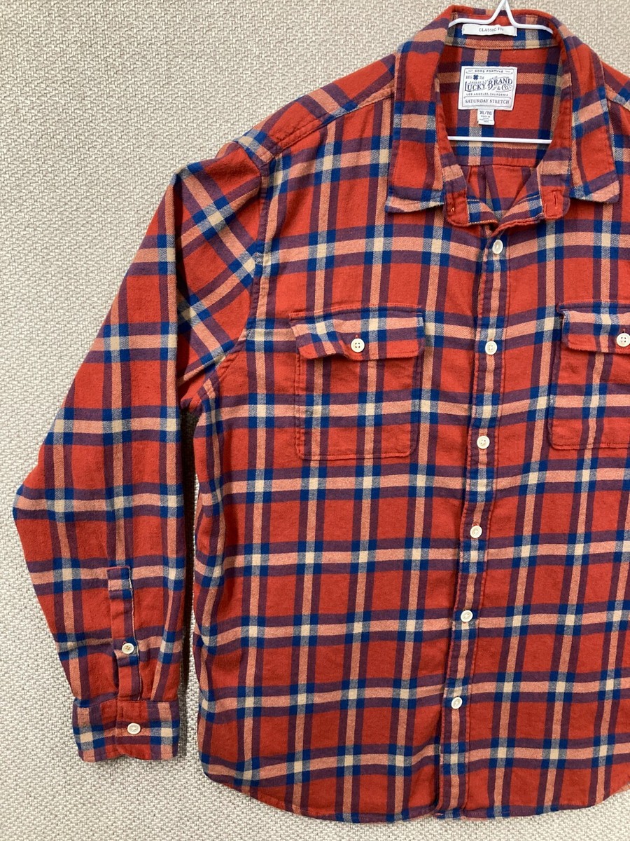 lucky brand saturday stretch flannel