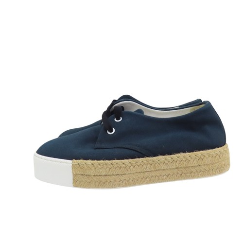HERMES Rosa Espadrille Sneakers Canvas Navy Blue Size 36 - Picture 4 of 9