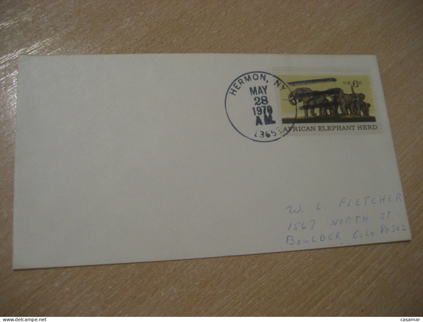 Hermon 1970 African Elephant Herd Elephants Cancel Cover USA eBay