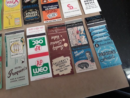 Matchbook Covers 20 Pcs No Matchs Gas Station Casino Vintage Advertising - Picture 7 of 11