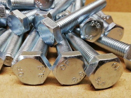 M10 x 60 mm SATZSCHRAUBEN VOLLGEWINDEBOLZEN GRADE 8,8 STAHL VERZINKT x 50 Stück - Bild 2 von 3