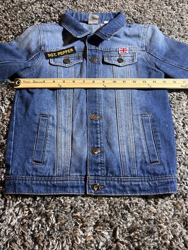 Beatles Sgt Pepper Junk Food Jean Trucker Jacket Patches Youth/Child M Denim EUC - Picture 10 of 18