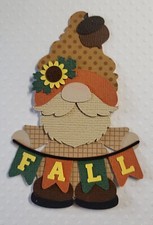 Fall Gnome. Scrapbook, Card Making Paper Piecing