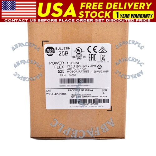 Allen-Bradley 25B-D4P0N104 NEW AB 25B-D4P0N104 PowerFlex 525 1.5kW 2Hp AC Drive