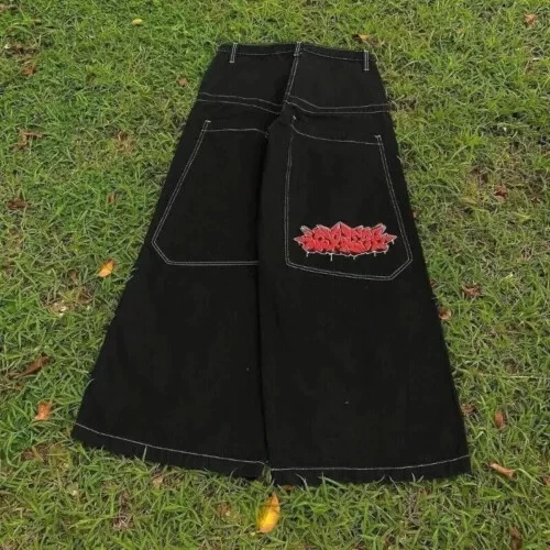 Unisex JNCO Hip-Hop Baggy Freizeit Skateboard Denim Retro weites Bein Hose 2025 - Bild 26 von 39