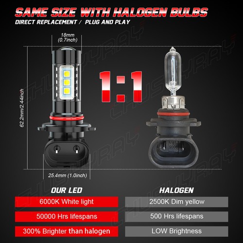 Faro delantero LED haz alto/bajo bombilla antiniebla cantidad 4 para Cadillac XLR 2004-2008 - Imagen 11 de 15