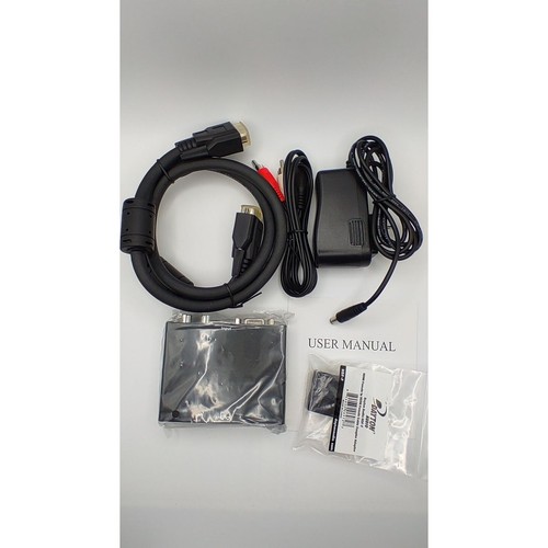 Adaptador convertidor PC VGA + audio L/R a HDMI computadora portátil juegos 1080p HD - Imagen 6 de 6