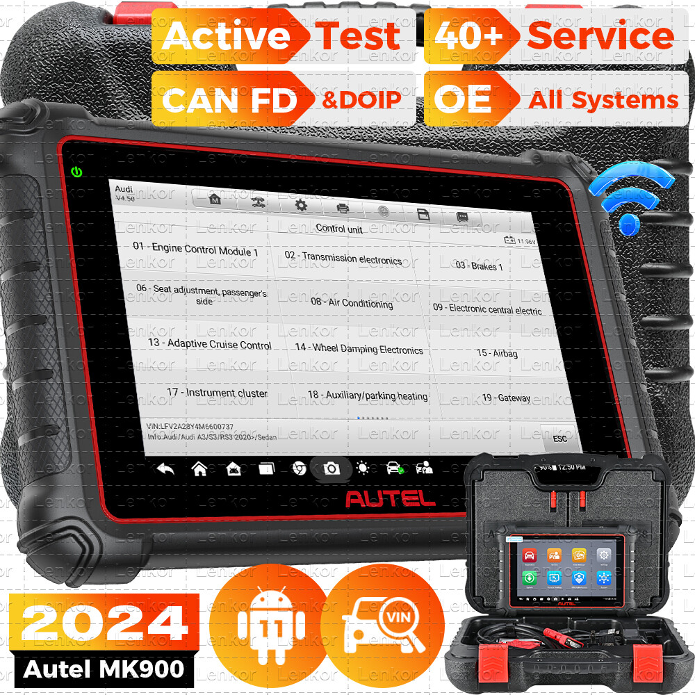 Autel MaxiCOM MK900 Scanner Auto 2024 - Diagnostic Multimarque, 40+ Services, 3000+ Tests - Pro