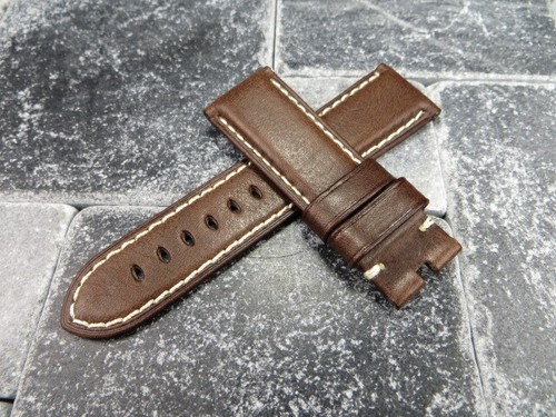 26mm Deployment Strap Calf Leather Watch Band for fits PANERAI Black Brown x1 - Picture 23 of 37