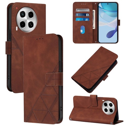 For Tecno Camon 30 4G, Fashion Retro Flip Leather Wallet Stand Card Case Cover