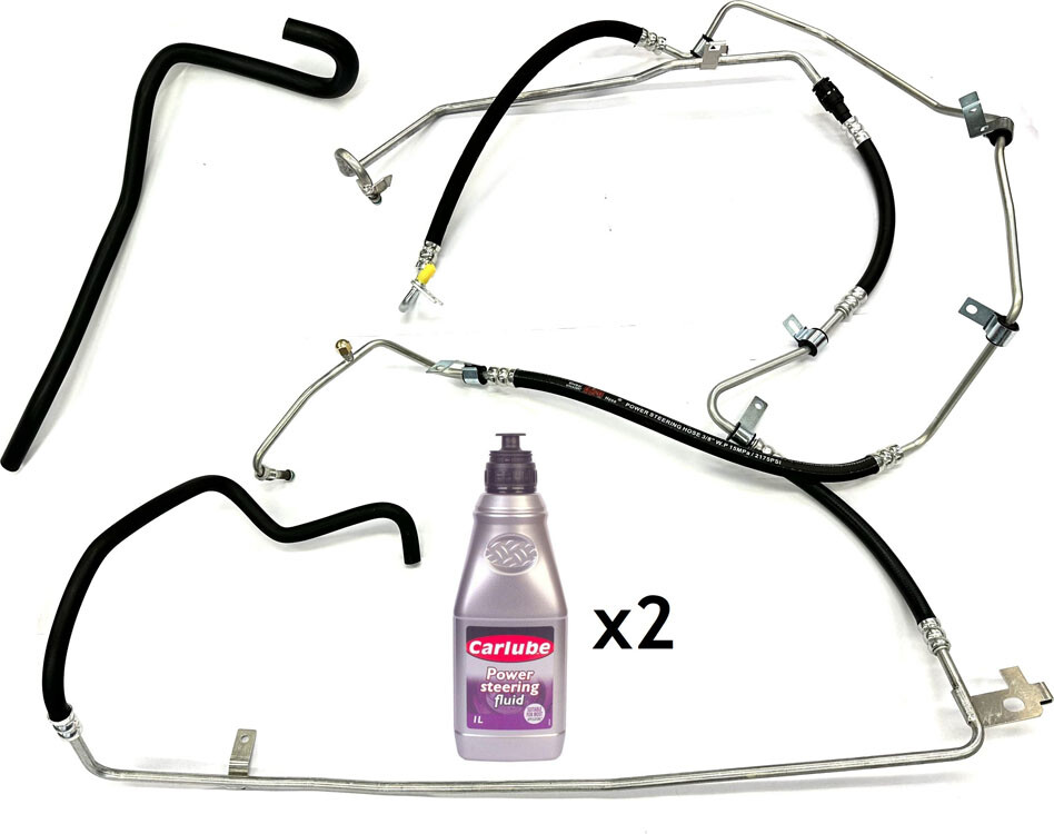Set of 3 Power Steering Pipes + Fluid Benni Fits Vauxhall Vivaro
