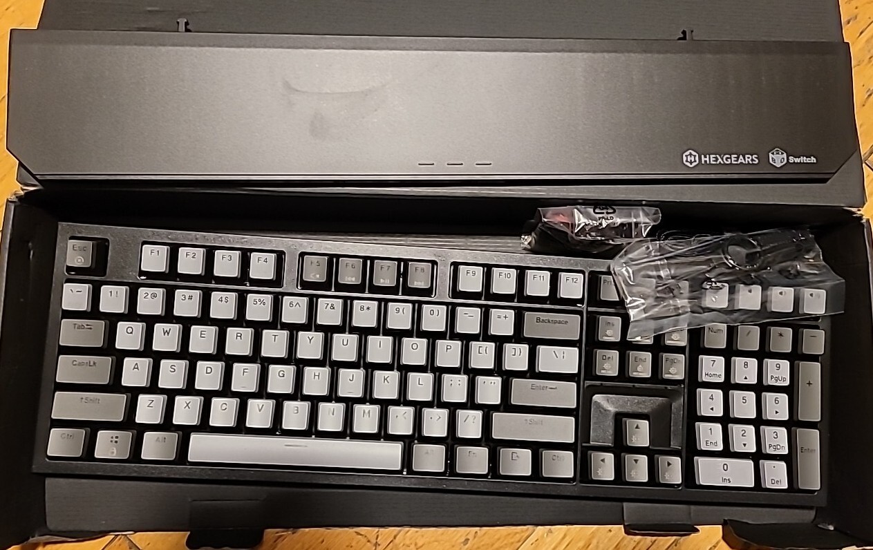 Hexgears X5 Wireless Mechanical Keyboard 108 Keys Black for sale 