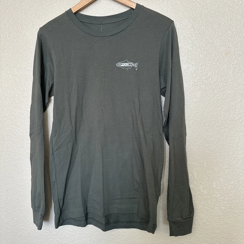 Camisa de pesca Rep Your Water Colorado manga larga espalda gráfica bolsillo golpe pequeña Foto 2 de 4