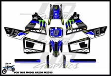 Razor MX350 NEW MODEL graphics kit decals THICK AND HIGH GLOSS 