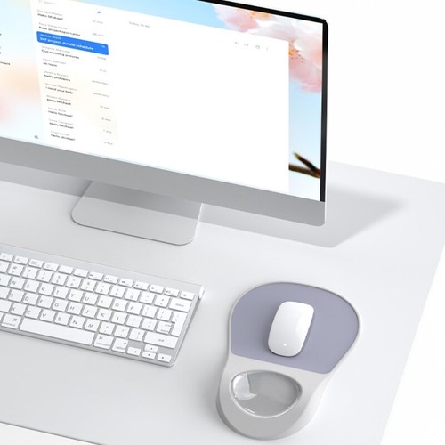 Ergonomic Mouse Pad with Memory Foam Wrist Rest and Slip Resistant Base - Picture 5 of 16