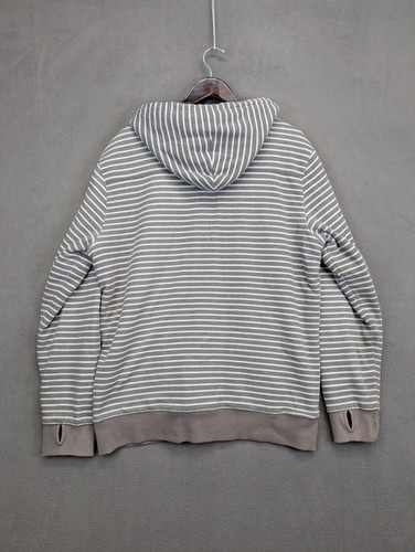VINTAGE Oneill Men Jacket L Gray Sherpa Lined Hoodie Grunge Skater Surf Y2K - Picture 10 of 10
