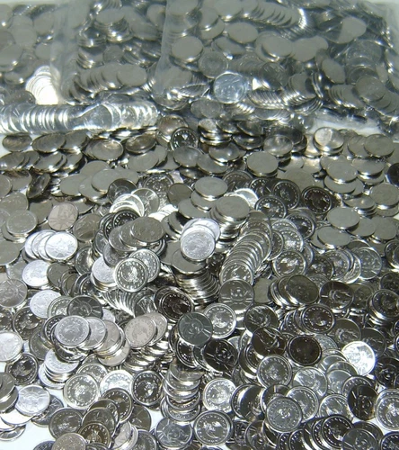 100 STAINLESS LIBERTY/EAGLE PACHISLO SLOT MACHINE TOKENS - BRAND NEW