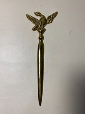 Mid-Century Virginia Metalcrafters Solid Brass Screaming Eagle Letter Opener MCM