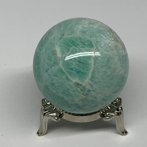 101.9g, 1.7" Small Amazonite Sphere Ball Gemstone from Madagascar, B15836 - Picture 8 of 11