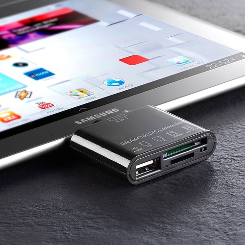 Callstel 5in1-Speicheradapter für Galaxy Tab (30Pin): USB, SD, microSD, MS, M2 - Picture 3 of 3