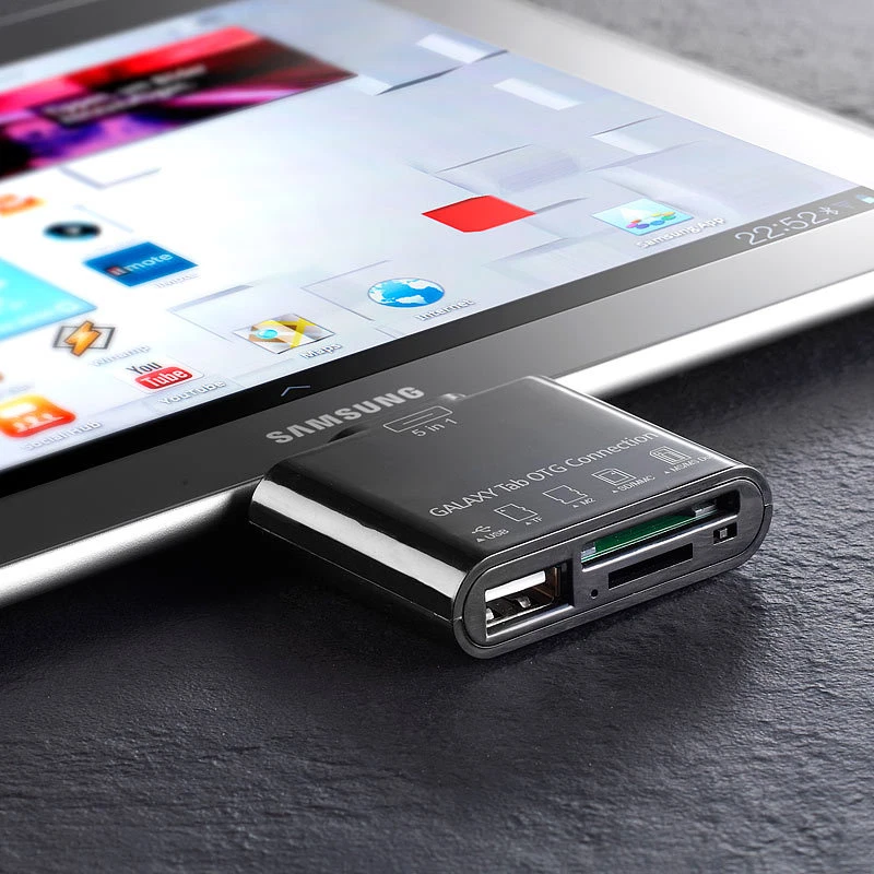 Callstel 5in1-Speicheradapter für Galaxy Tab (30Pin): USB, SD, microSD, MS, M2 - Bild 3 von 3