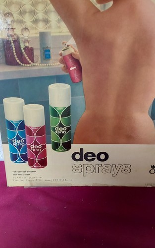 GDR advertising; VEB aerosol; deodorant sprays; cardboard advertising - Picture 2 of 3