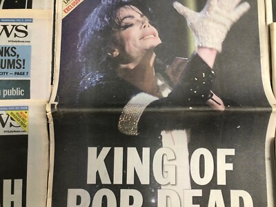 DEATH OF MICHAEL JACKSON IN 7 DAILY NEWS NEWSPAPERS 6/26