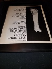 Andy Williams Rare Original 1984 Christmas Tour Promo Poster Ad Framed!