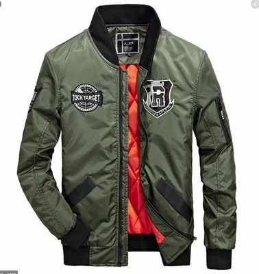 bomber jacket with badges