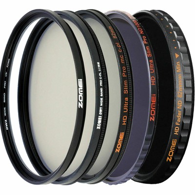 Zomei pro 49/52/55/58/62/67/72/77/82 mm Camera Lens Filter UV/CPL/ND /HD Filter