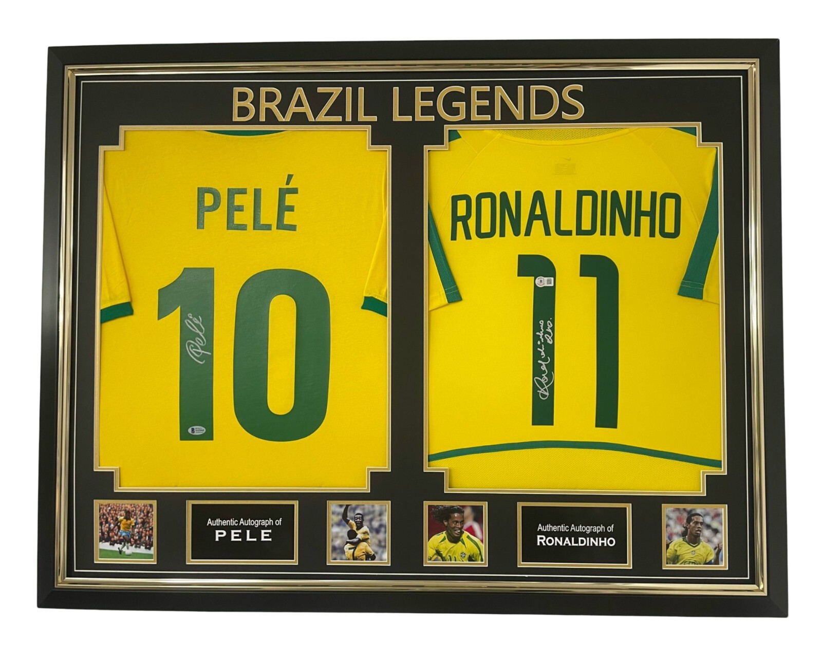 RONALDINHO & PELE of Brazil Signed Shirt Autographed Jersey BECKETT