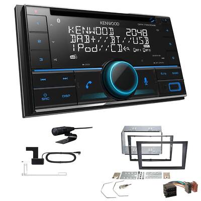 Kenwood DPX-7300DAB Autoradio Bluetooth DAB+ für Opel Corsa C 2000-2006 schwarz