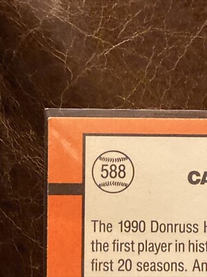 1989 Donruss #588 HOF Diamond King Carl Yastrzemski Error Card No