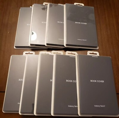 Genuine OEM Samsung Galaxy Tab A7 Lite Book Cover Dark Gray Folio Case Stand