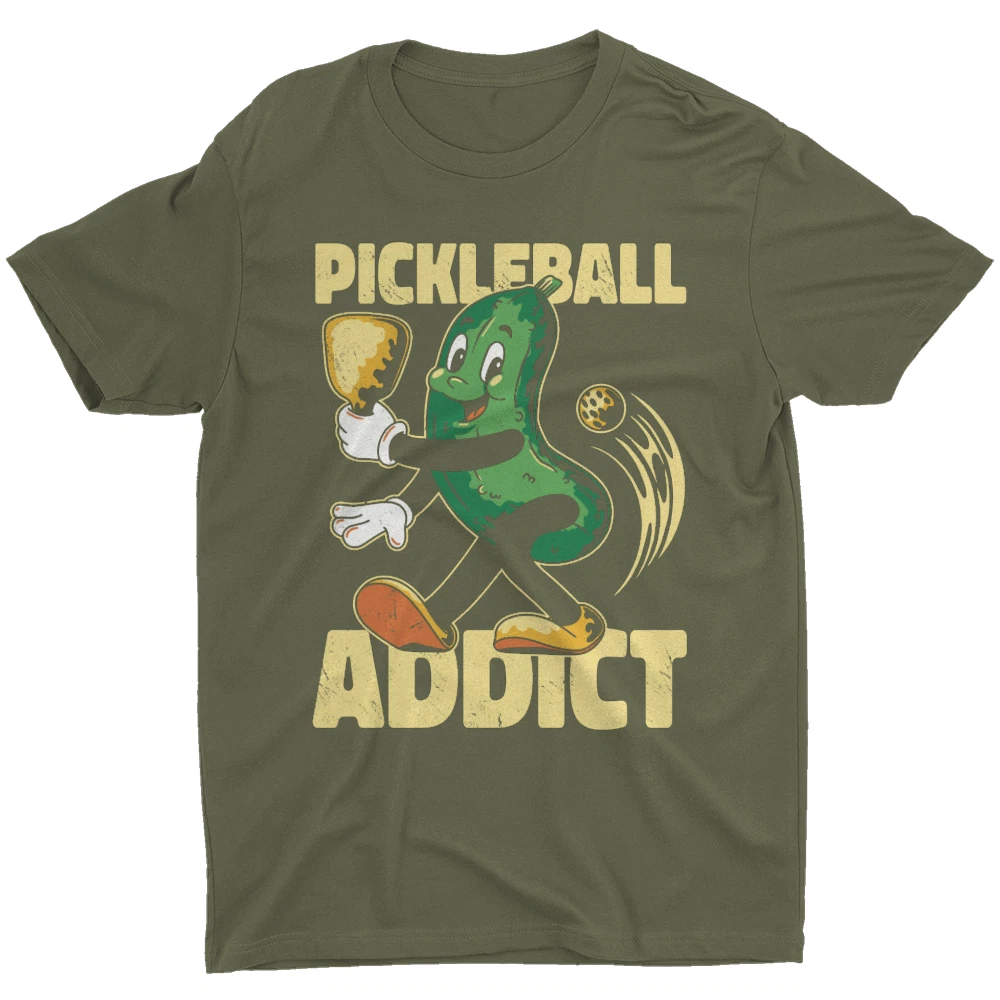 Pickleball Addict T Shirt Funny Cucumber Cool Gift For Men's Women Tee T-Shirt
