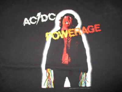2005 Retro AC DC POWERAGE - ANGUS YOUNG (2XL) T-Shirt | eBay