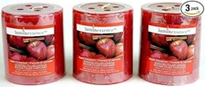 Cinnamon Apple Scented Pillar Candles, 3 Pillar Candles in Each Pack, Wonderful