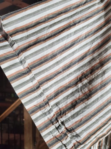 Murano Herren Hemd XL Seide Baumwolle Mehrfarbig Gestreift Kurz Slv Knopfleiste Resort - Bild 4 von 14