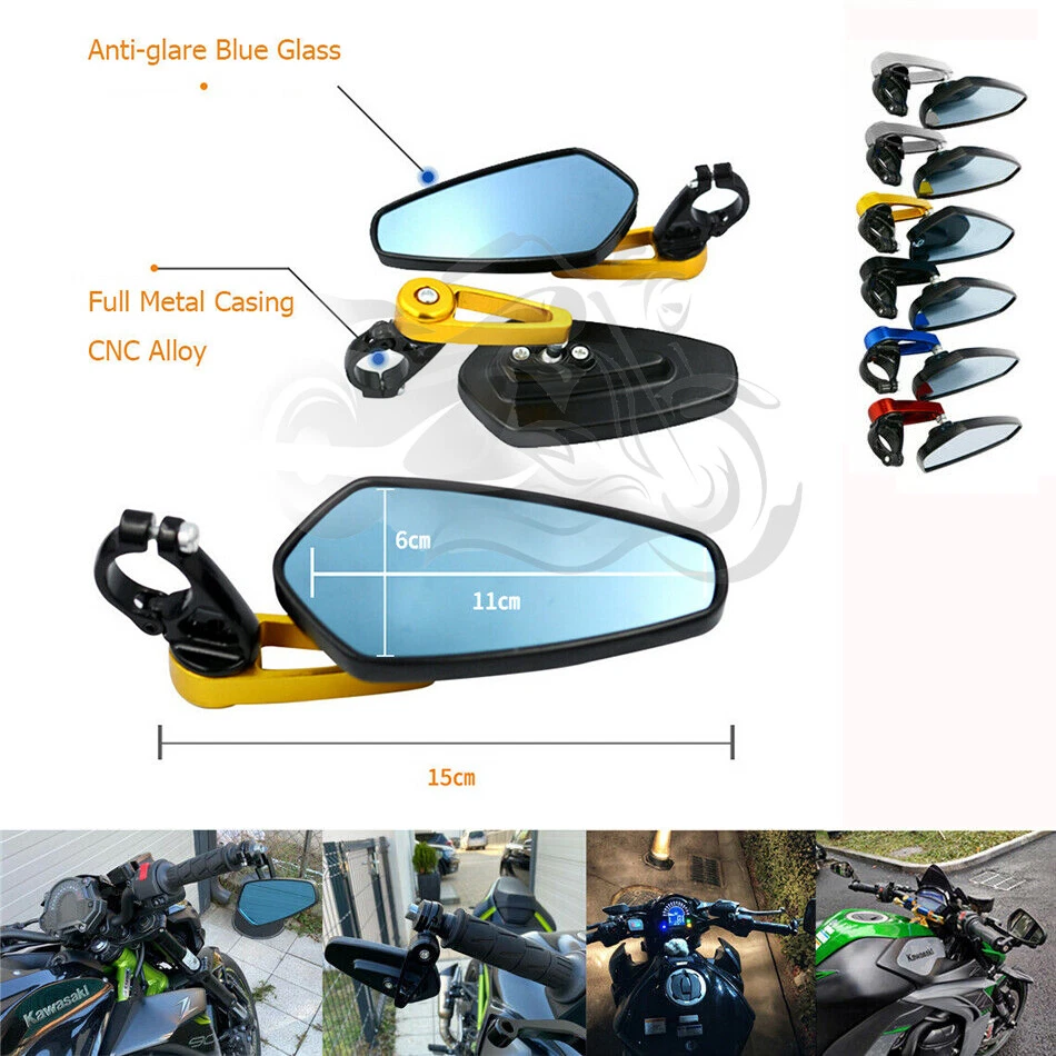 Espelho retrovisor lateral com extremidade de guidão para S1000R/XR F900R/XR G310 R18 F650GS 7/8" - Imagem 2 de 4